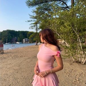 Pink One-Shoulder dress